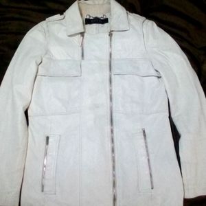 Gucci white suede leather women's jacket
